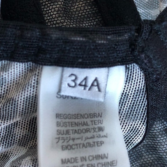 Stella McCartney Amelia Beaming Leopard Print Underwire Black Grey 34A - Picture 8 of 12